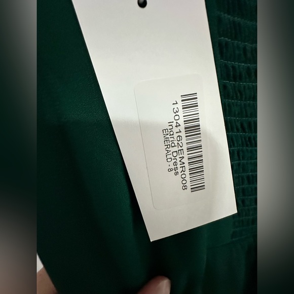 Reformation Ingrid dress in emerald NWT - Picture 6 of 6